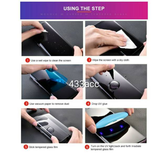 S20 Plus Ultra Note 2Ultra UV Tempered Glass Samsung Note 10 / S7edge S8 S8+ S9 S9+ S10 S10+ S20 S20plus S20Ultra