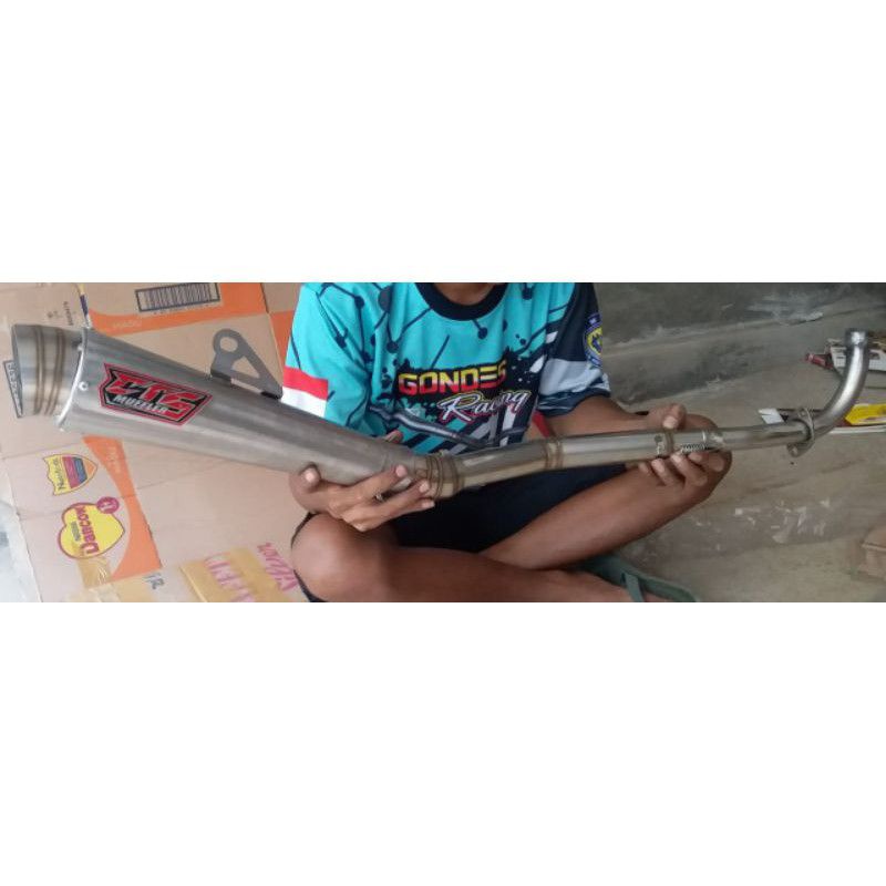 knalpot racing CTS jigsaw sarangan separo all bebek grand vega Jupiter Supra karisma Revo Blade dll