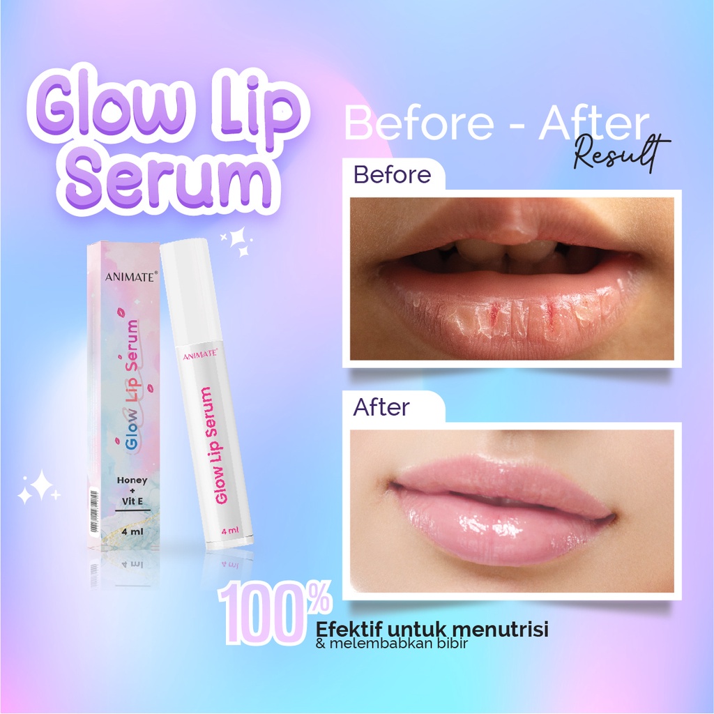 Animate Glow Lip Serum 4ml | Serum Bibir