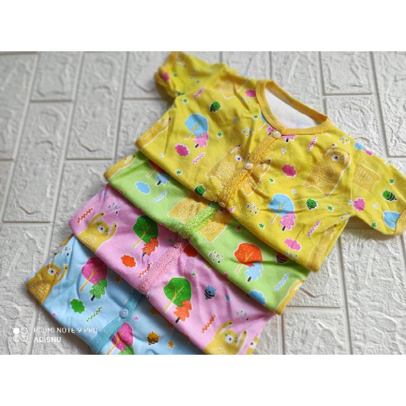 Baju Bayi Romper Jumper Oblong Kancing Depan Newborn Sd 6 Bln