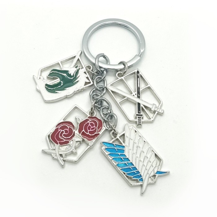 NEW Keychain gantungan kunci anime Attack on titan Shingeki no kyojin logo