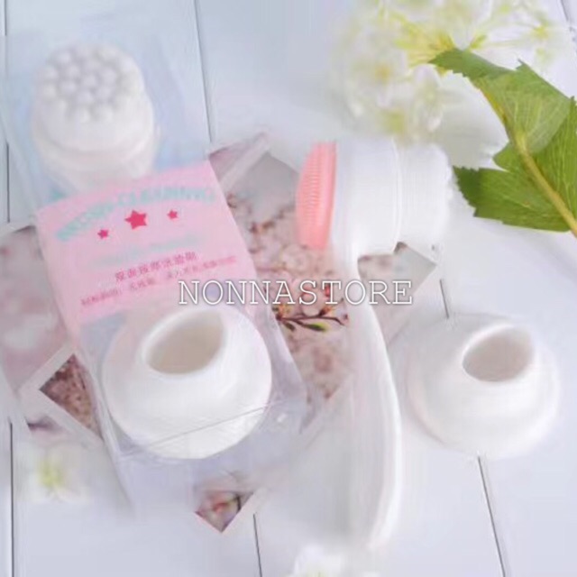 Facial Brush Cleansing Pore 2 Sisi Sintesis + Silikon - Double Ended Face Brush Clean LAMEILA