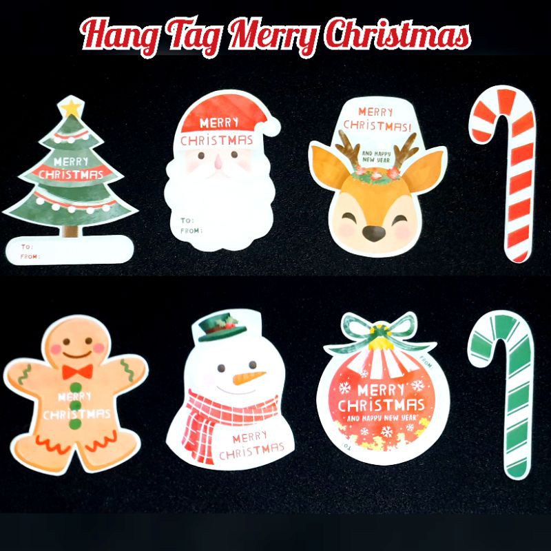 

Hang Tag Label Kartu Ucapan Natal Christmas Hiasan Packaging Gift Tag Merry Christmas