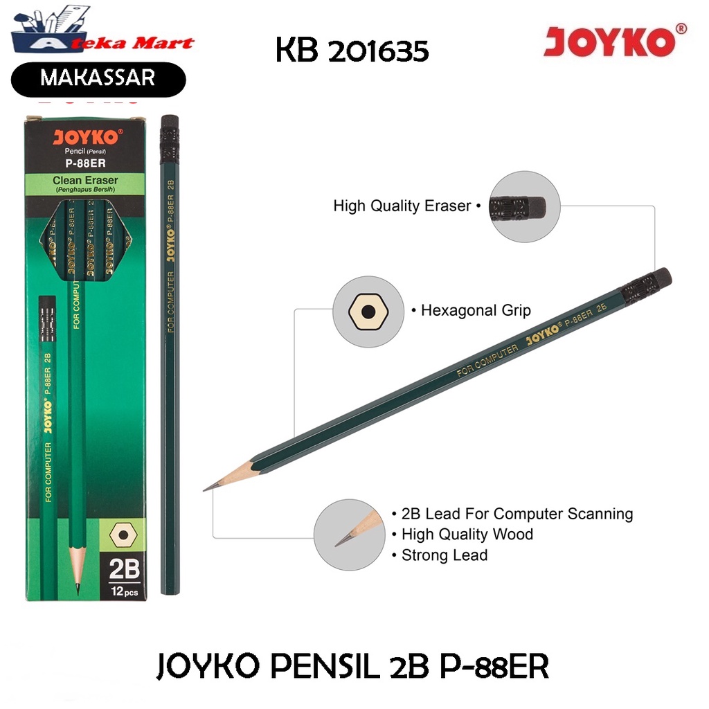 

[BOX/12PCS] ] JOYKO PENSIL 2B P-88ER