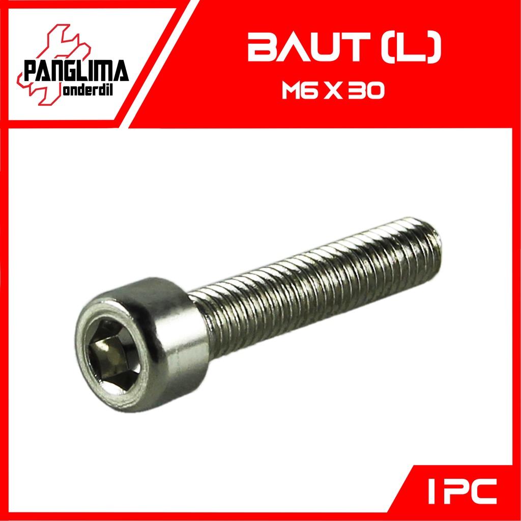 Baut L-L5 M6x30-6X30-M 6 x 30-M6 Kunci-K 5 P-Pitch 1 Baud-Bolt