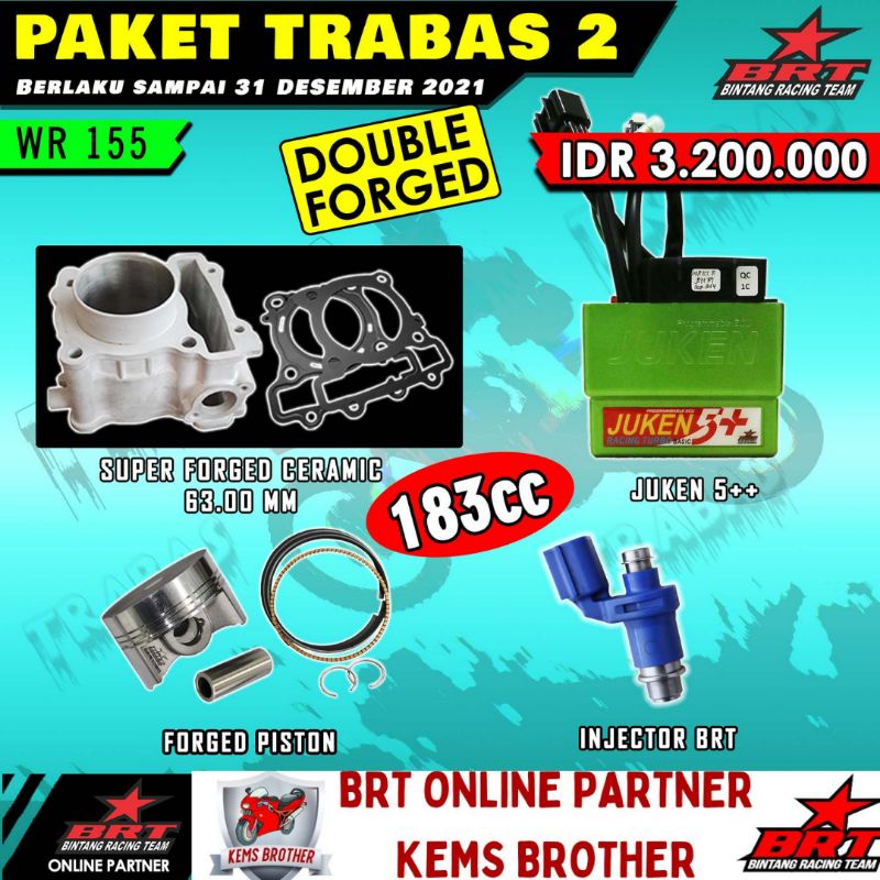 PAKET TRABAS BRT WR155 BOREUP 183 CC