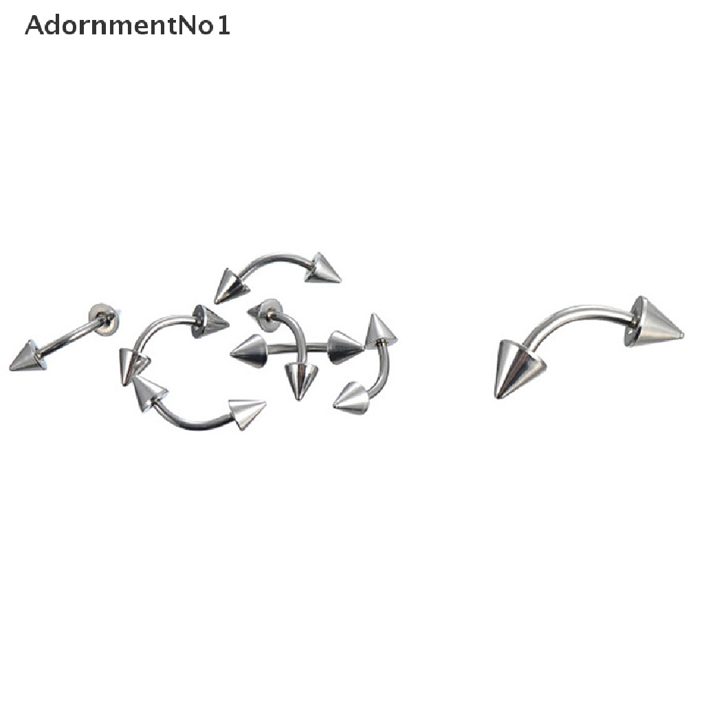 (AdornmentNo1) 66pcs / Set Anting Tindik Lidah / Puting Sexy Bentuk Barbel Bahan Stainless Steel Untuk Perhiasan Wanita