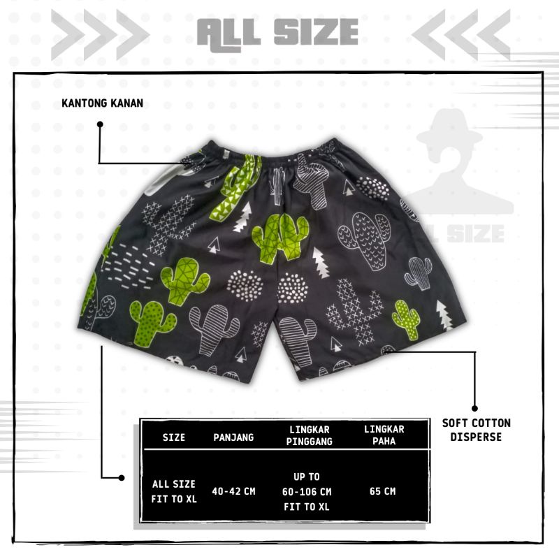 [ 45 MOTIF ] celana pendek boxer/kolor santai pria/wanita remaja/dewasa motif kotak/keramik hitam putih biru-Merah