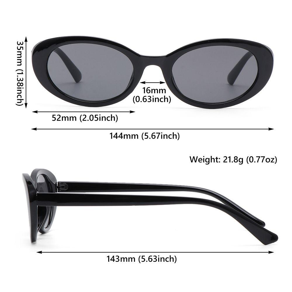 Nanas Retro Oval Kacamata Tren UV400 Gothic Kacamata Eyewear Bingkai Kecil