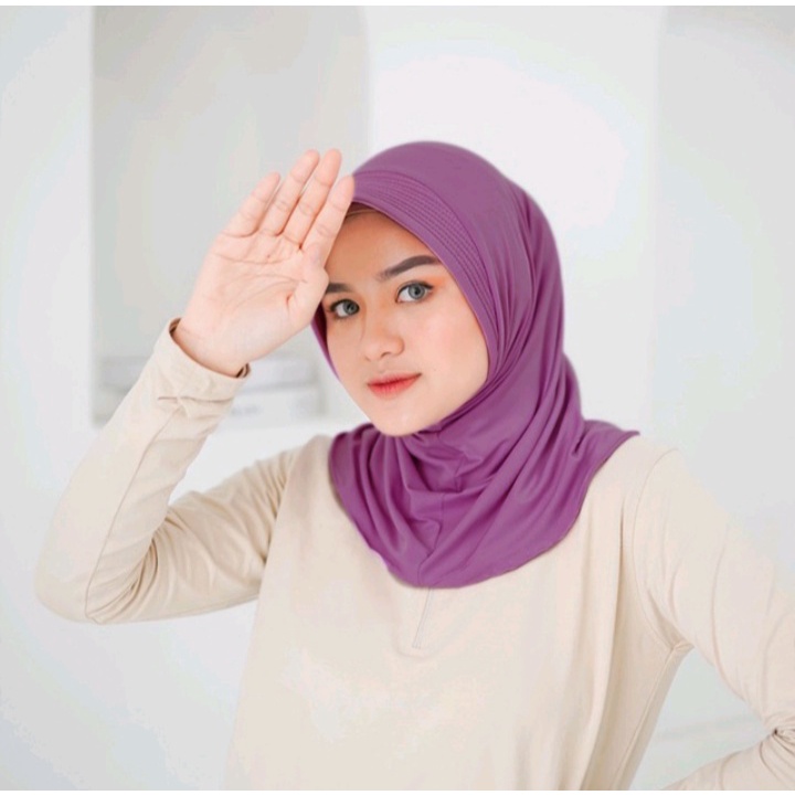 Jilbab Sport / Hijab Salwa Instan (COD)-SPORT lavender