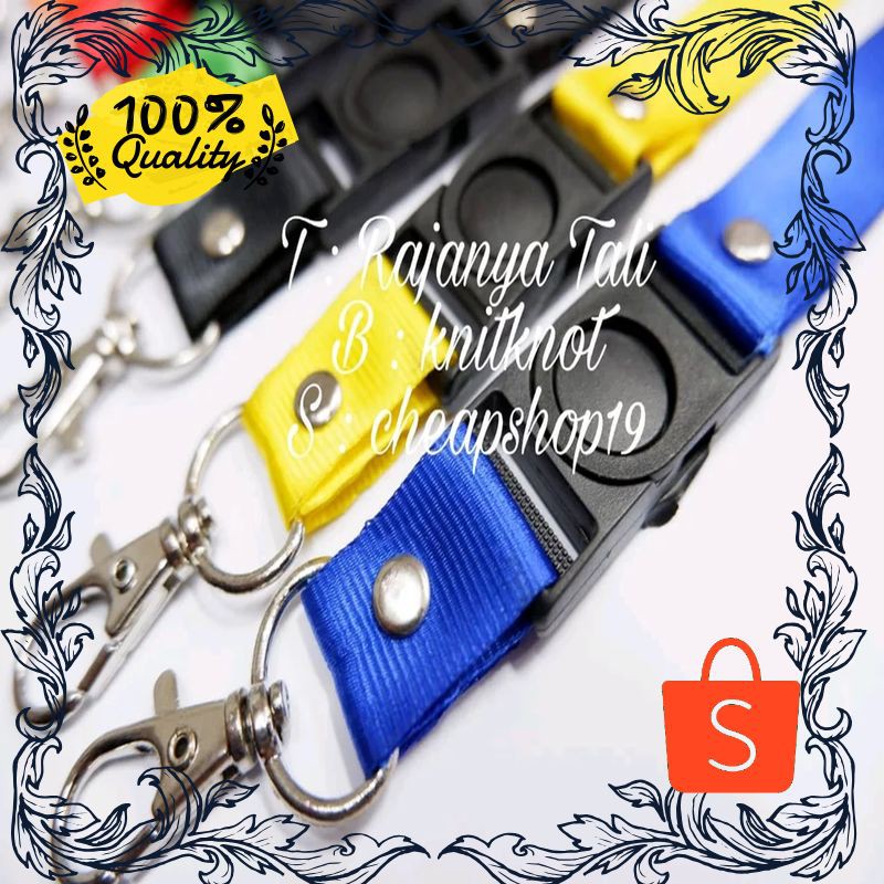

Termurah tali idcard lanyard nametag 2cm stoper putar dengan sablon Terlaris