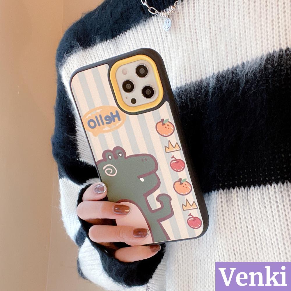 For iPhone 13 Pro Max iPhone Case Silicone Soft Case Luxury Leather Case Three-in-one Movable Acrylic Frame Protection Camera Shockproof Dinosaur Cartoon Cute Style For iPhone 13 Pro Max iPhone 12 Pro Max iPhone 11 Pro Max iPhone 7 Plus XR XS MAX 12 XS