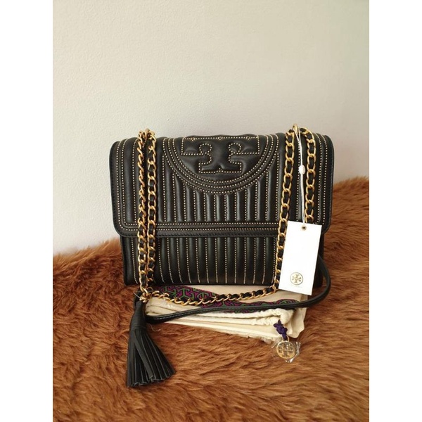 Tas Tory Burch Fleming Mini Studi Black New Original