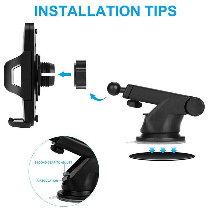 Bracket Suction Cup Rotasi 360 Derajat Holder Handphone Universal Dengan Pengunci Otomatis