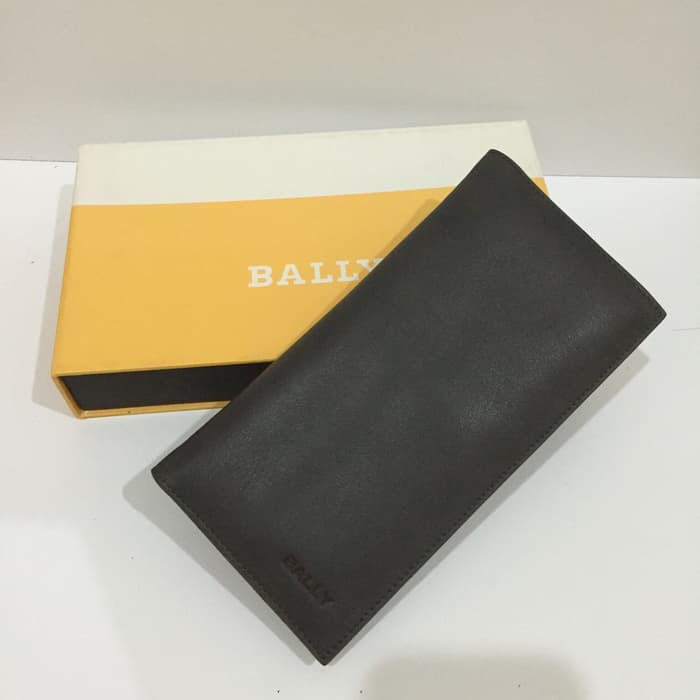 Dijual Dompet Kulit Pria BALLY 3272 GREY   Dompet Panjang Import New