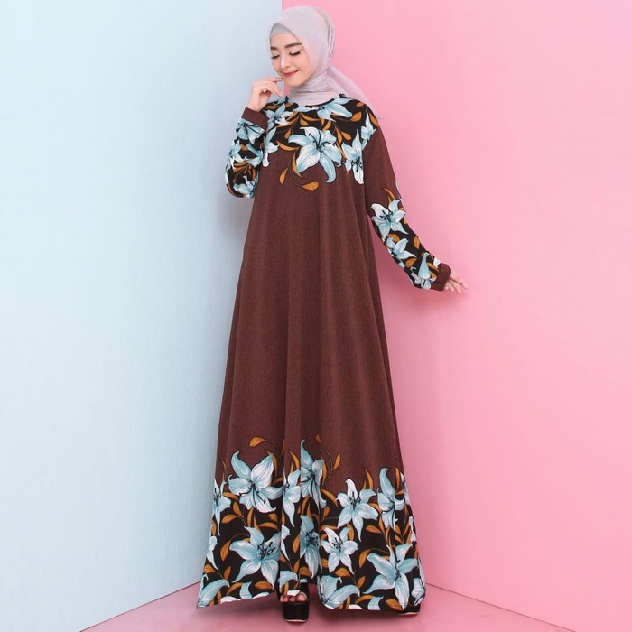  Baju  Gamis  Wanita Gamis  Jumbo  4L Gamis  Bahan  Jersey  