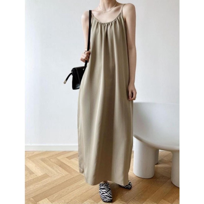 BLANKA DRESS - CASUAL DRESS POLOS - MAXI DRESS - PAKAIAN TERLARIS - DRESS KOREA SLEEVELESS