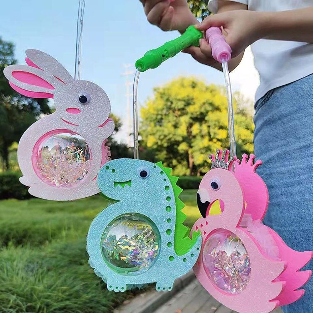 【 ELEGANT 】 Lentera Flash LED Hewan Kartun Tiga Mode Flash Anak Laki-Laki Perempuan Dekorasi Pesta Ulang Tahun Perlengkapan Festival Anak