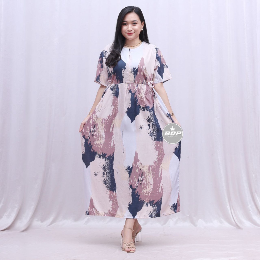 Dianputri - Daster Chibi Panjang Semata kaki Busui Kekinian Non Ruffle Dianputri-zahra