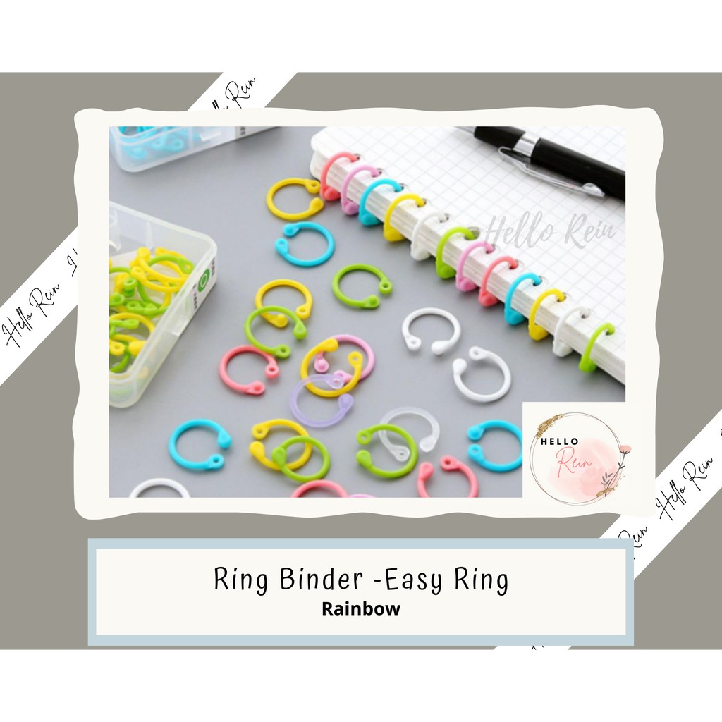 Ring Binder Plastik Aneka Warna  untuk  Kertas  Loose Leaf 