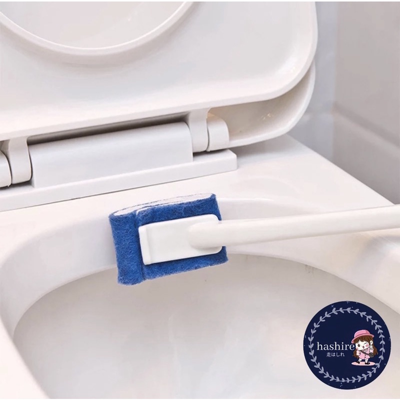 Sikat pembersih toilet Sikat Pembersih Buram Desain Lengkungan Gagang Panjang Lantai Sikat Toilet Jendela Bahan Nilon Alat Pembersih