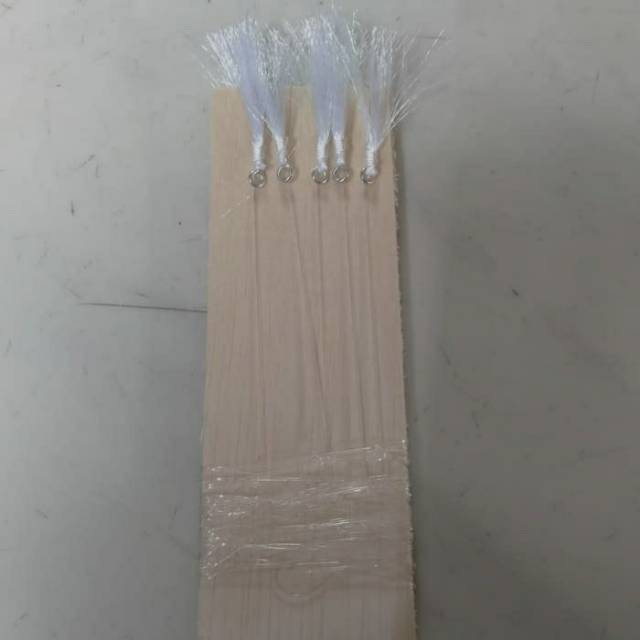 Kotrekan pancing benang sutra putih 7 kail untuk quenn fish