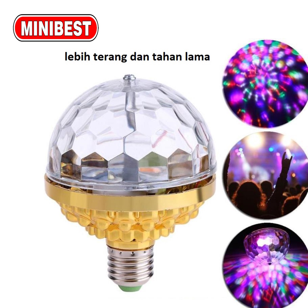 MB Bohlam Lampu Disco Magic Ball RGB E27 - LAMPU DISCO 7 WARNA