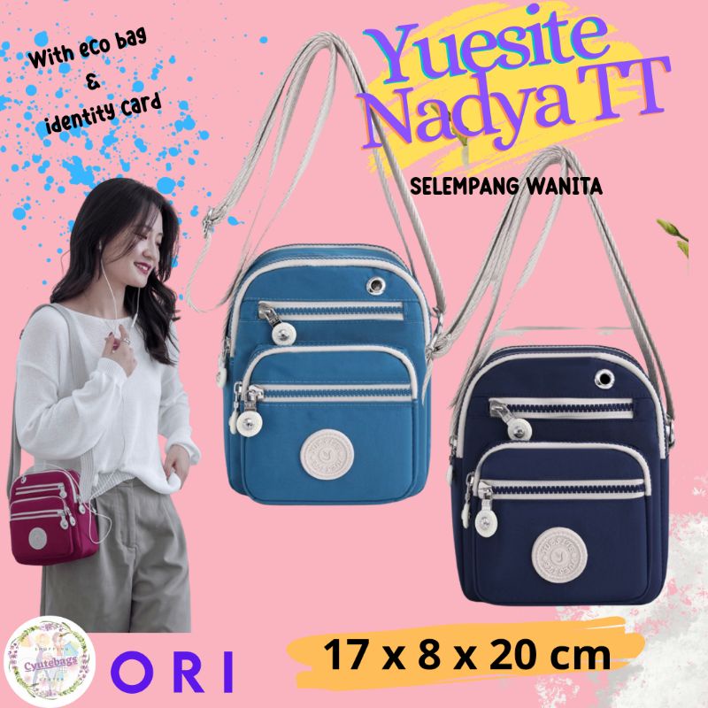 TAS SELEMPANG YUESITE NADYA POLOS DAN MOTIF SLINGBAG TERLARIS