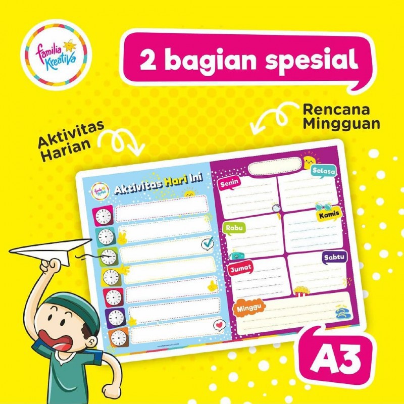 

Lembar Aktivitas Anak - Papan Aktivitas Anak Wipe & Clean - Activity Planner