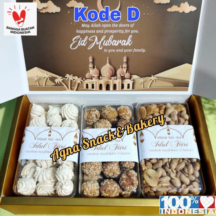 

Paket Parcel Hampers Spesial Lebaran / Ramadhan Kue Kering / Box Kotak - Kode D