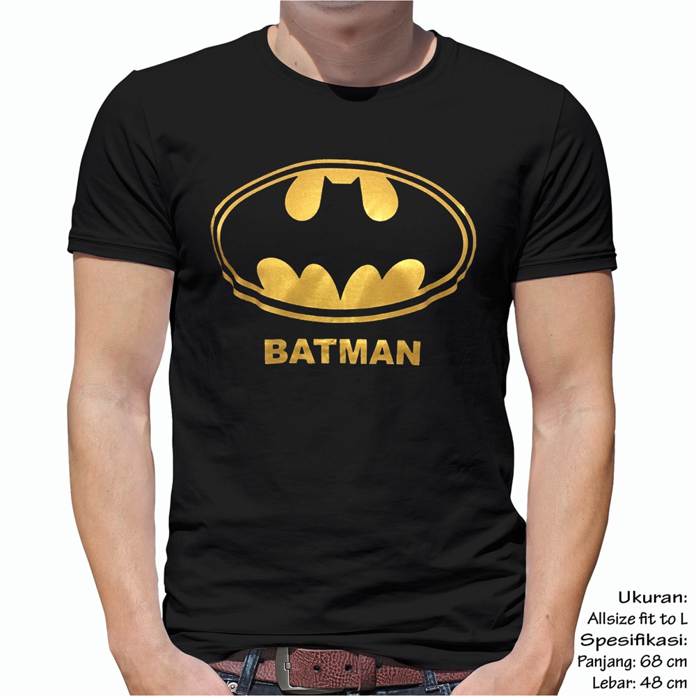 Kaos baju distro BATMAN GOLD superman superhero  Shopee 