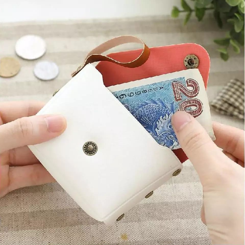 Dompet Koin Kancing Kemasan Mika Import / Dompet Mini Penyimpanan Receh Headset Kunci Muat DiKantong