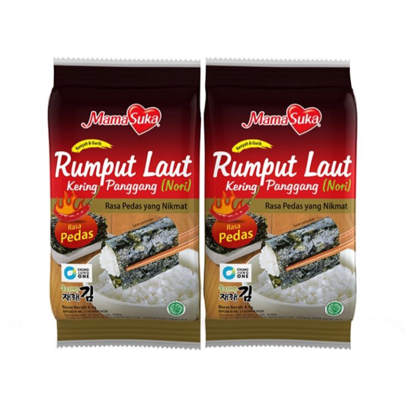 

RUMPUT LAUT PANGGANG MAMASUKA ORIGINAL PEDAS (2×4.5 gr)