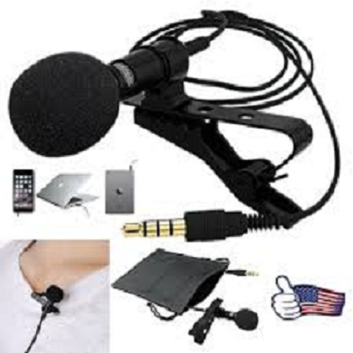 Clip on Mic Microphone 3.5 mm with clip for youtuber