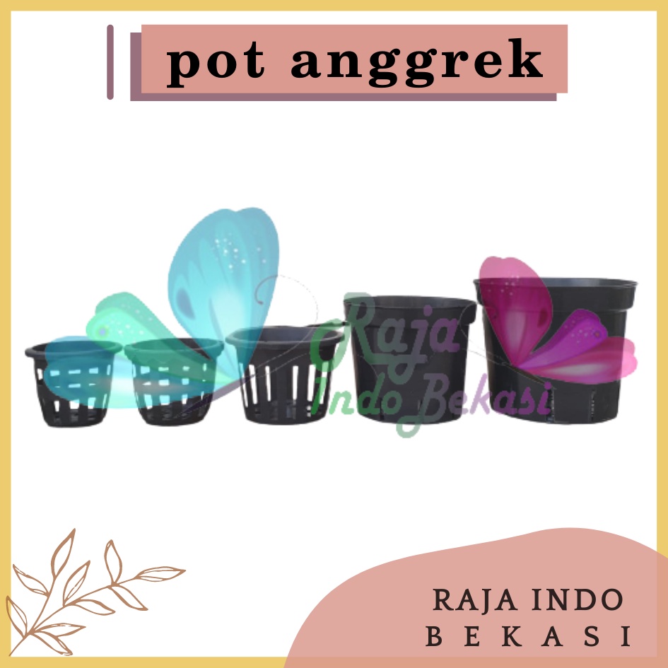 Pot Anggrek Orchid 10 12 17 20 Hitam Putih Bkn Pot Anggrek PLastik Sabut Kelapa Tanah Liat Kayu