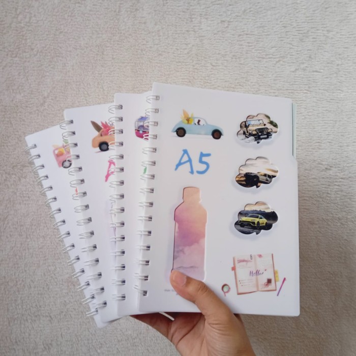 

Notebook Spiral A5 - Buku Catatan - Buku Agenda Fancy White