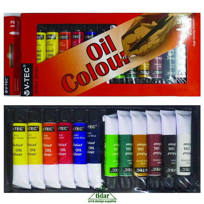 

[MR] Cat Minyak V-Tec / V-Tech Oil Colour / Color Set 12 x 12 ML Tube