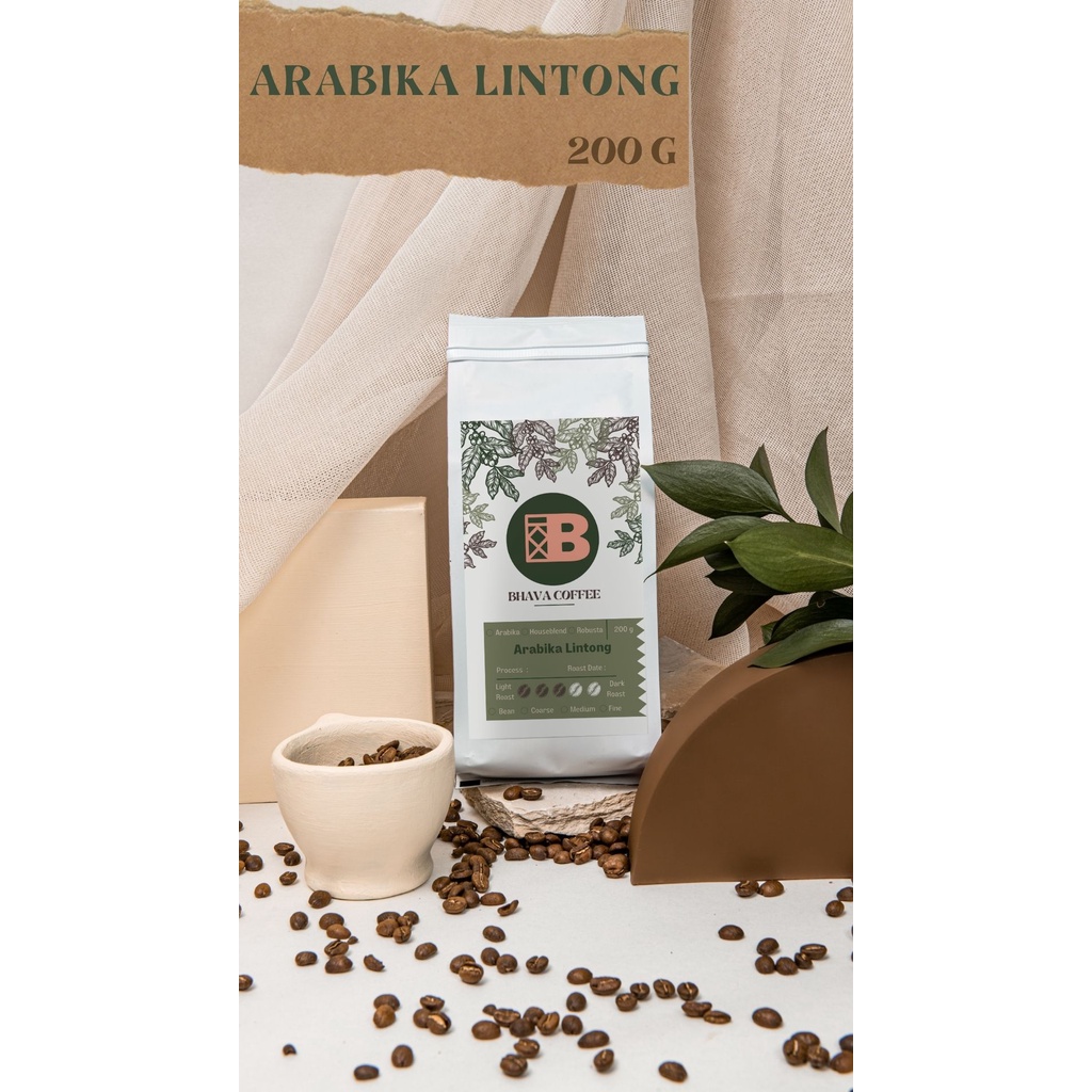 

BHAVA KOPI - Arabika Lintong 200GR Biji / Bubuk | Wet Hulled - Medium Roasted