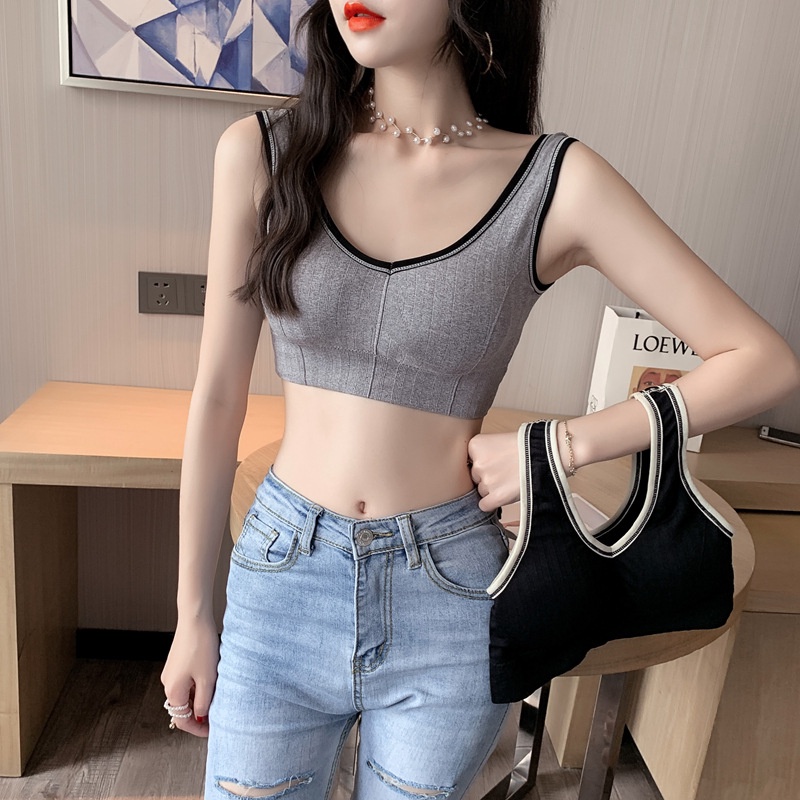 Tmall88 Sport Bra Gym Bra Olahraga Push Up Wanita Tanpa Kawat Sexy Import