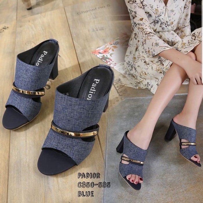 Sepatu Heels Import Wanita Nine West 88216-501 Hak / Original Sho US854 High Heels Dd01 Navy - Navy