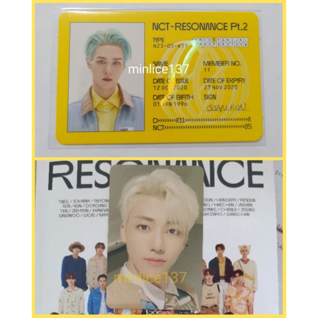 JAEMIN DEPATURE ID KUN PHOTOCARD