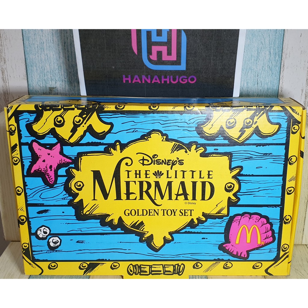 little mermaid golden toy set