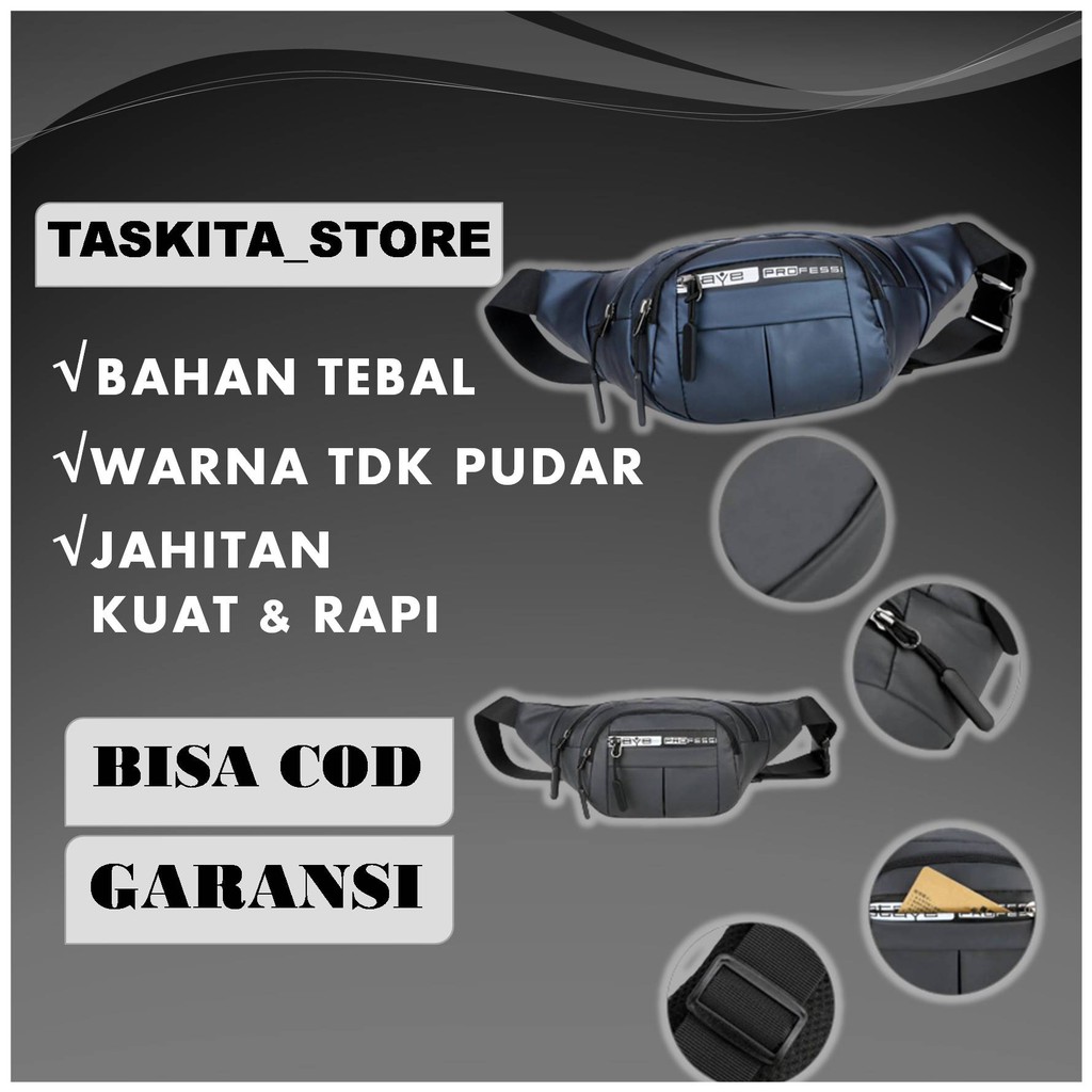 Waistbag Pinggang Distro Pria Cowok Tas Sandang Selempang Slempang Cewe Wanita Cewek Import Batam Ke