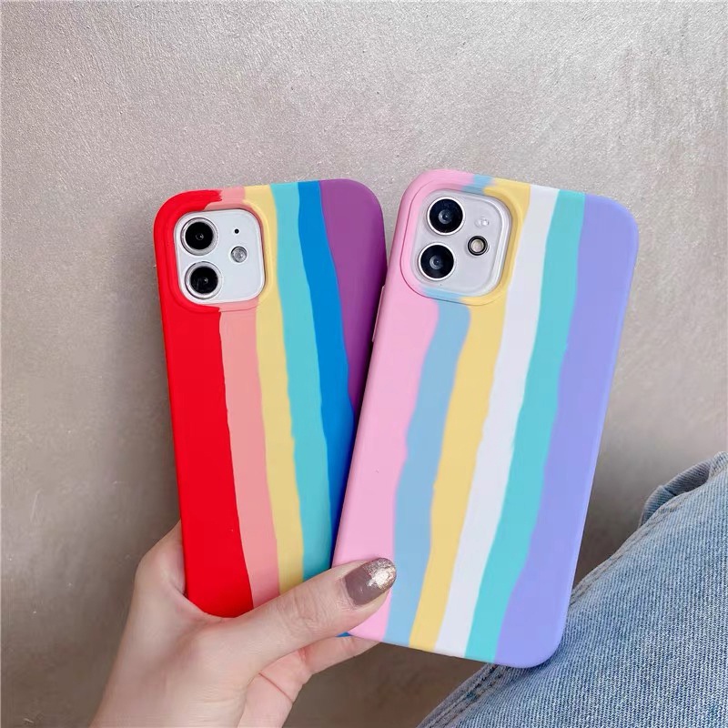 Silicone Rainbow Case For IPHONE 6 6S 6PLUS 7 8G 7PLUS X XS MAX XR 11 PRO MAX