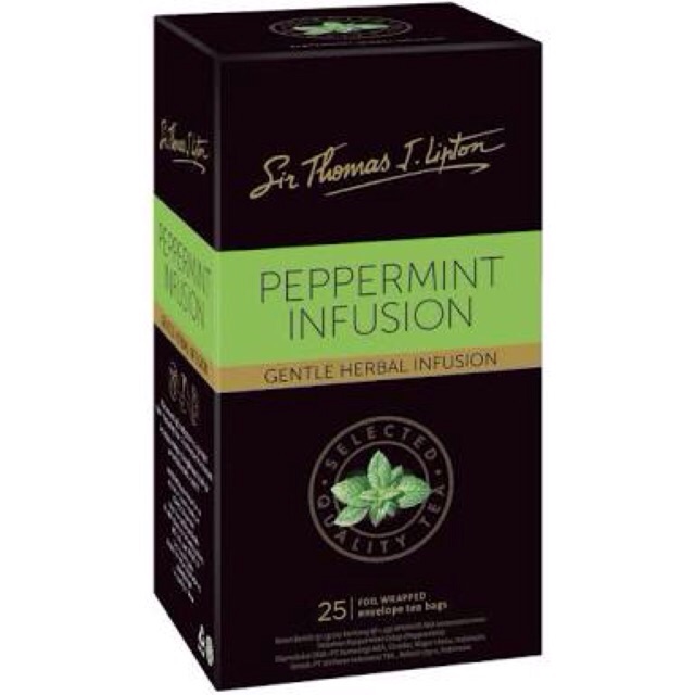 

teh lipton peppermint herbal infusion