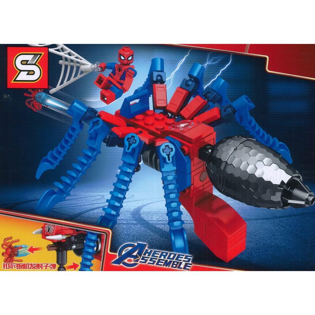 LEGOE HEROES ASSEMBLE SPIDERMAN-BATMAN-AVENGER-HEROES