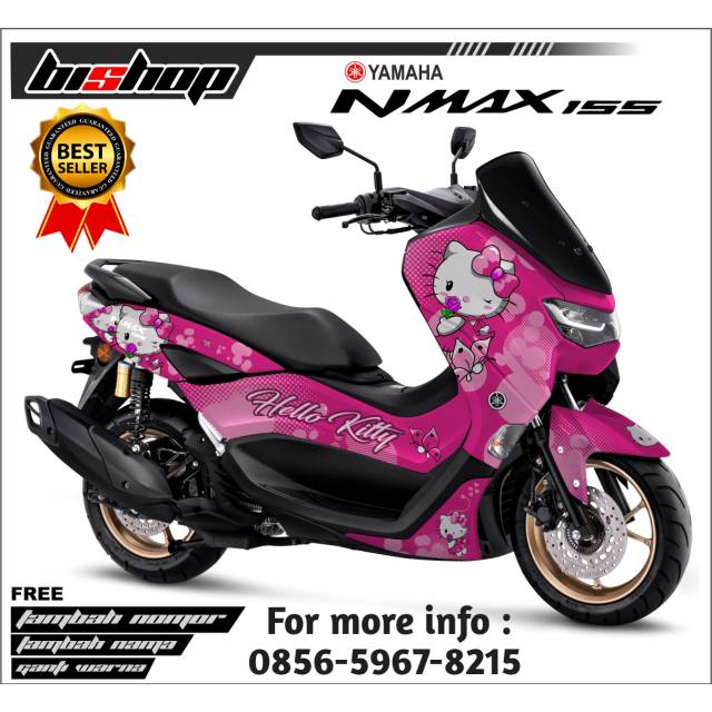 Decal nmax new sticker nmax sticker variasi all new NMAX 155 variasi Hello Kitty