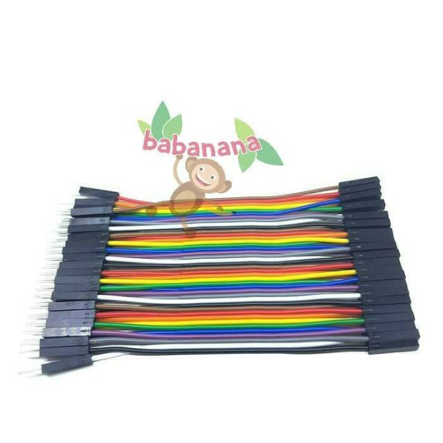 40pcs Kabel Jumper Dupont Breadboard Arduino 2.54mm male female 10cm