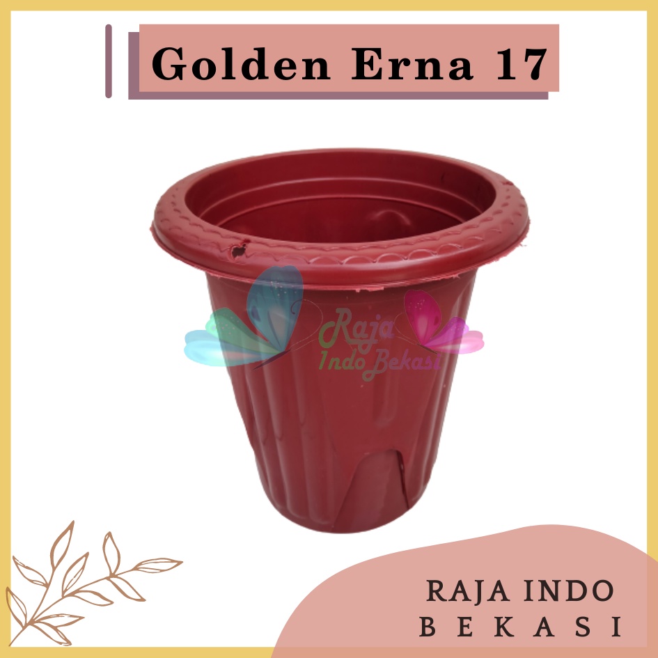 Rajaindobekasi Pot Golden Erna 17 Coklat Merah Bata Terakota - Pot Yogap 15 17 Murah