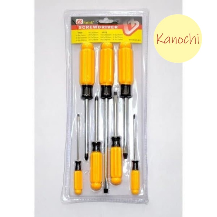 Obeng Set 7 Pcs Kepala Magnet Fatick Screwdriver Tools Set